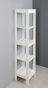 Aqualine Aqualine, ETIDE policový regál vysoký 36x152x36 cm, biela mat, ET156