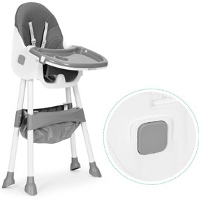 Dětská jídelní židlička BABY ECOTOYS šedá