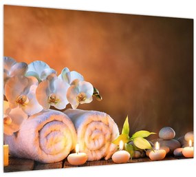 Sklenený obraz - Relax a Spa (70x50 cm)