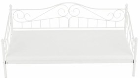 Kovová jednolôžková posteľ s roštom Daina 90x200 cm - biela
