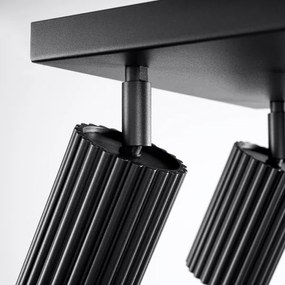 Sollux SL.1583 - Bodové svietidlo KARBON 4xGU10/10W/230V čierna