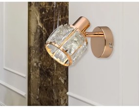 Nástenné bodové svietidlo DUBAI 1xE14/40W/230V rose gold