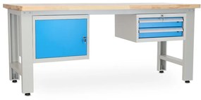 Dielenský stôl Solid OAK-12, 210 cm, 2 závesné boxy, dub