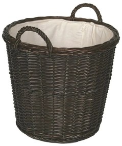 Prútený kôš na drevo s držadlami 50x48 cm