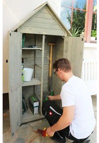 Habau Záhradná skriňa Lena, 83 x 45 x 178 cm, sivá  (100316788)