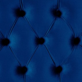 Lavica Polson - zamat, čierny rám 150 cm - Modrá