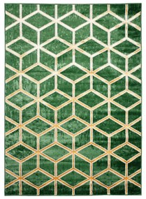 Moderný zelený koberec s originálnym geometrickým vzorom Šírka: 140 cm | Dĺžka: 200 cm