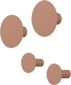 Hnedé nástenné háčiky v súprave 4 ks Ponto – Blomus