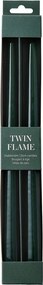 TWIN FLAME Sada sviečok 2 ks 31 cm - tm. zelená
