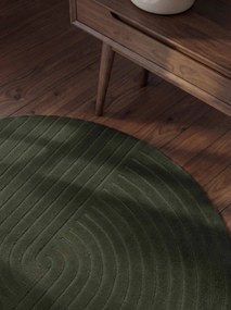 Vikosa, Kusový koberec Vikosa Arcura 106271 Dark Green kruh, 150x150 (priemer) kruh, zelená, obývacia izba