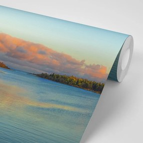 Samolepiaca fototapeta jazero a západ slnka - 150x100