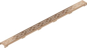 Mexen Flat, lineárny podlahový žľab 100 cm, medená matná, 1C20100