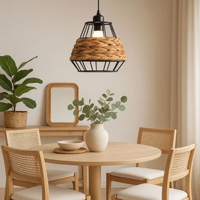 Toolight - Stropné svietidlo E27 60W APP989-1CP, hnedá-čierna, OSW-01047