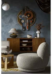 Sivo-hnedé kreslo Ovo – Miuform