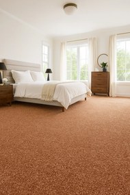 Condor Carpets, Metrážny koberec Prestige 496, na mieru, šíře 4m, oranžová, ab (mriežka), detská izba