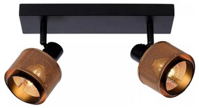 Lucide 77980/02/30 - Bodové svietidlo RAFA 2xE14/40W/230V čierna/bronz