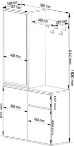 Předsíňová stěna Entro - výber z 9 prevedení