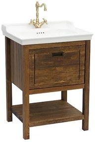 Kúpeľňová skrinka s umývadlom Naturel Country 65x85x53 cm palisander COUNTRY65ZPA, 1 ks