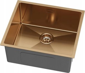 Erga HD, 1-komorový oceľový drez 490x440x210 mm, medená, ERG-MLS-HD4944Z