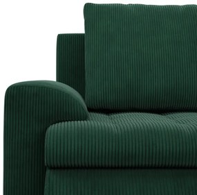 Sedacia súprava FORESTA Poso v tvare U, pravá fľaškovo zelená