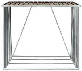 Záhradná kôlňa na drevo z galvanizovanej ocele 163x83x154 cm hnedá