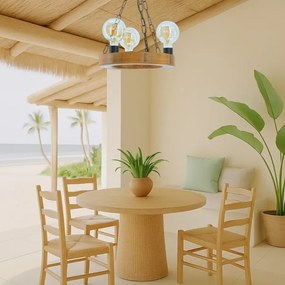 Luster na reťazi IOS 3xE27/60W/230V pr. 30 cm buk