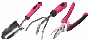 Sixtol Sada záhradného náradia GARDEN PINK 3, 3 ks