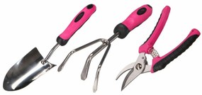 Sixtol Sada záhradného náradia GARDEN PINK 3, 3 ks