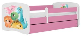 Detská posteľ Babydreams dinosaury ružová