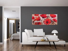 Obraz - Vlčie maky (120x50 cm)