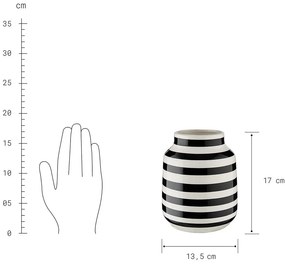MALIKA Váza prúžkovaná 13,5 cm
