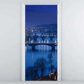 Fototapeta na dvere - Pražské mosty (95x205cm)