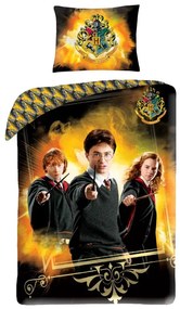 Bavlnené obliečky Premium Harry Potter Gold, 140x200 cm