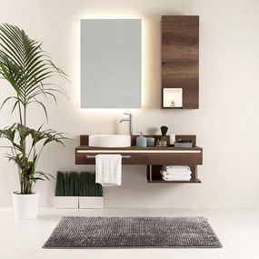 Hnedá kúpeľňová predložka BATI 60x90 cm