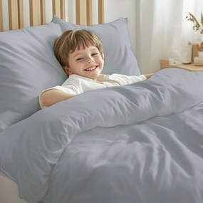 Detské bavlnené posteľné obliečky do postieľky Moni MO-076 Svetlo sivé Do postieľky 100x135 a 40x60 cm