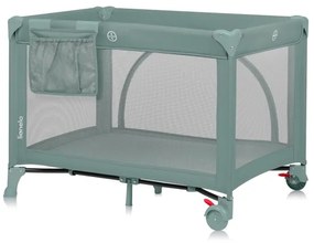 Lionelo - Cestovná postieľka LAURA šalviová zelená