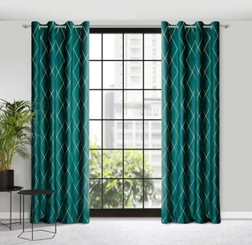 ZATEMŇOVACÍ ZÁVES NA KRÚŽKOCH PIERRE CARDIN MARGO 140X250 CM TYRKYSOVÁ