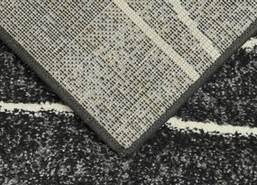Koberce Breno Kusový koberec DOUX 8022/IS2K, čierna,67 x 120 cm