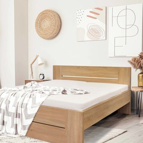 Manželská posteľ z buku set Laury, 160x200 cm, Olejový vosk