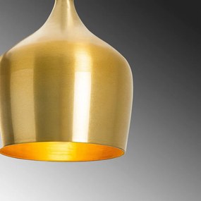 Závesné svietidlo v zlatej farbe s kovovým tienidlom ø 22 cm Dodo – Opviq lights