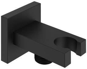 Matne čierny mosadzný diel na pripojenie sprchy – Sapho