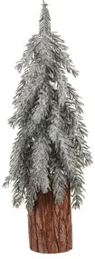 Vianočná dekorácia Smrek na kláte zasnežený, 44 cm, 44 cm