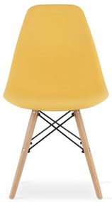 Set jedálenských stoličiek OSAKA horčicové (hnedé nohy) 4ks