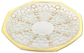 KRIŠTÁĽOVÝ PODNOS BOHEMIA PRESTIGE ARABESQUE GOLD 300MM
