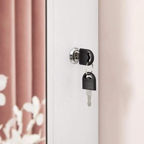 LED Skrinka na šperky, na stenu/dvere, biela