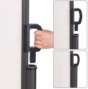 Bočná markíza Lovington - 180 x 300 cm, hliník - Krémová