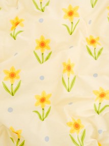 Francúzske bavlnené obliečky Renforcé - Narcis bieložlté