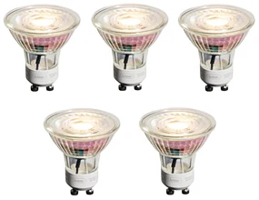 Sada 5 stmievateľných LED žiaroviek GU10 50 mm číra 4,9 W 450 lm 2700 K