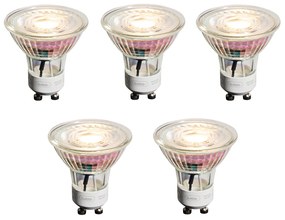 Sada 5 stmievateľných LED žiaroviek GU10 50 mm číra 4,9 W 450 lm 2700 K