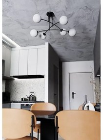 Toolight Toolight, stropné svietidlo 6xE14 APP1576-6C, čierna-biela, OSW-03602